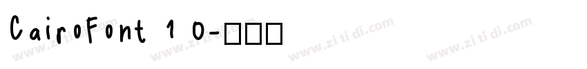 CairoFont 1 0字体转换